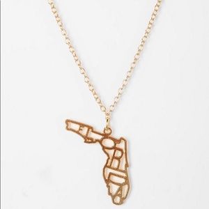 Kris Nations Jewelry Florida Pendant Necklace Gold